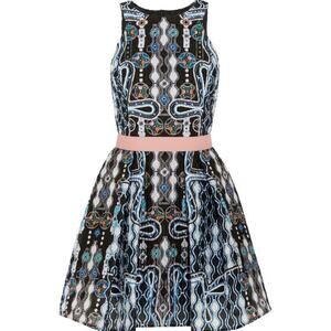 Peter Pilotto Circle Printed Cloque Mini Dress
